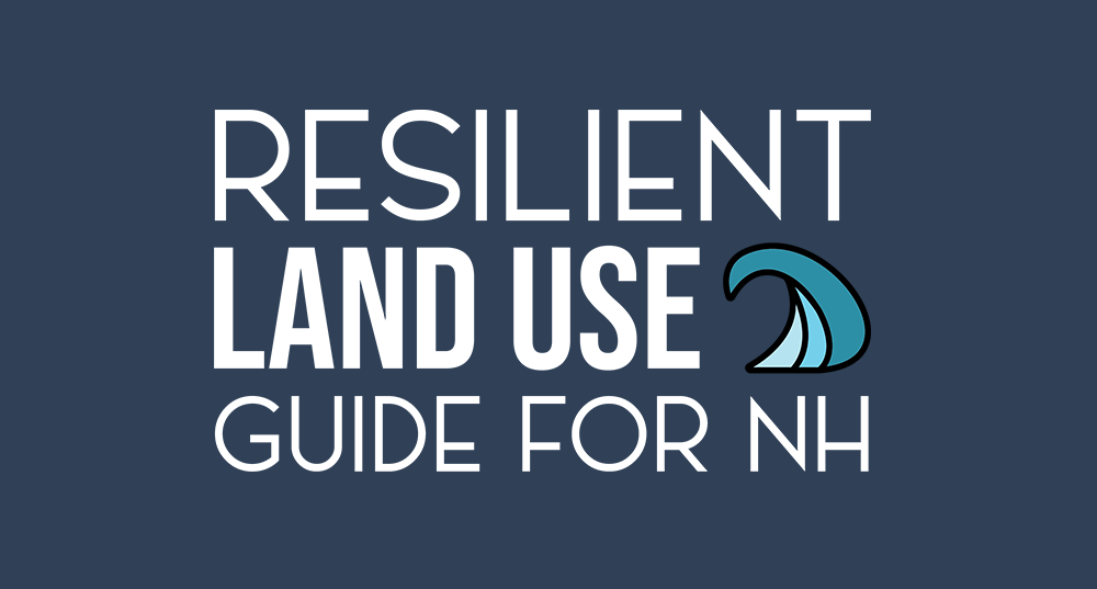 Resilient Land Use Guide logo featuring a graphic of a wave