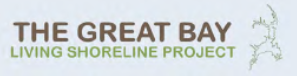 Logo for the Great Bay Living Shoreline project featuring an outline of Great Bay