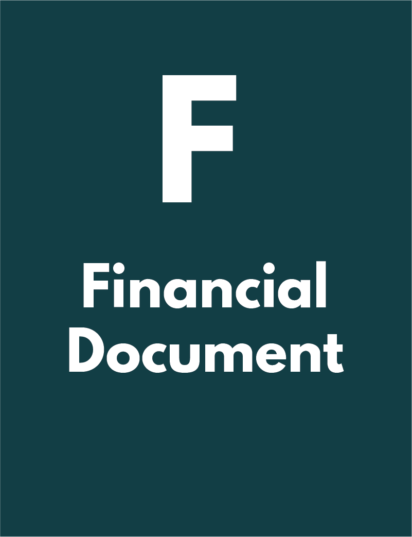 General document cover for financials documents