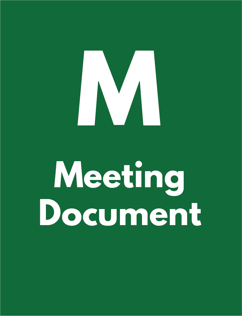 General cover for Meeting Documents