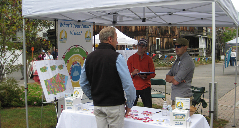 SRPC staffers conduct outreach to assess regional priorities at a community event in Newmarket