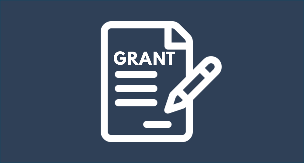 Graphic with a report icon with a pencil that and the word "grant"