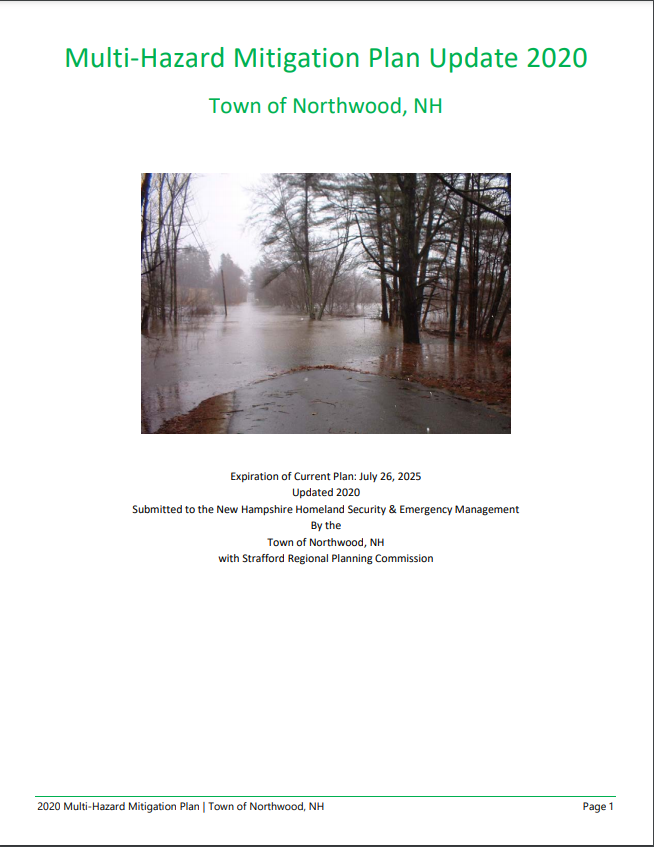 Cover of Hazard Mitigation Plan - Northwood 2020