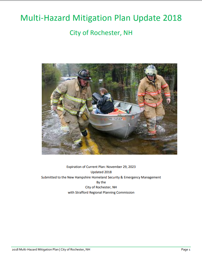 Cover of Hazard Mitigation Plan - Rochester 2018