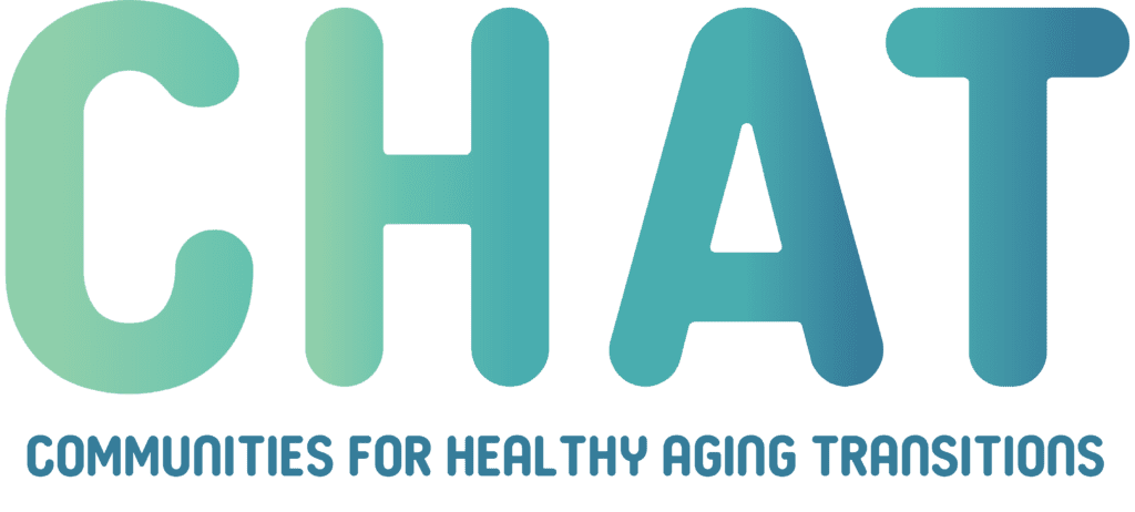 Logo for Communities for Healthy Aging Transitions with the letters