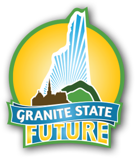 Logo for the Granite State Future project featuring the outline of the state of New Hampshire