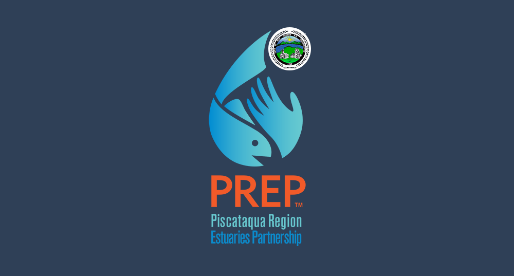 The Piscataqua Region Estuaties Partnership logo of a hand & fish in a water drop shape