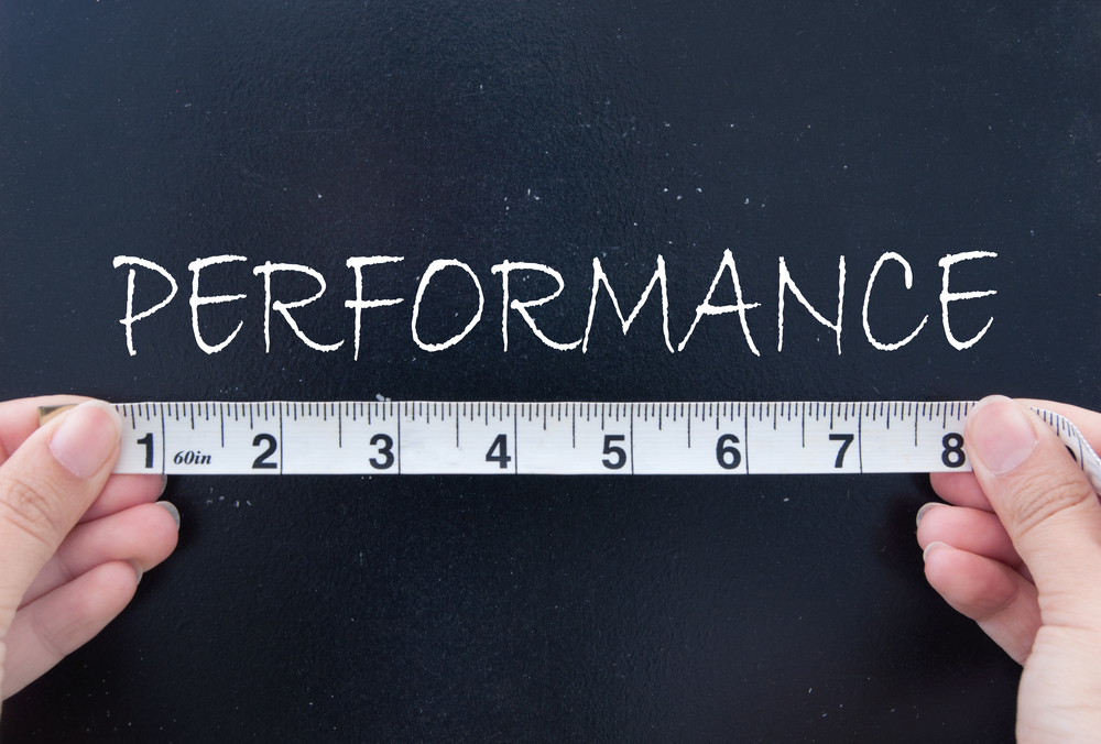 Graphic showing a ruler with the word "performance"