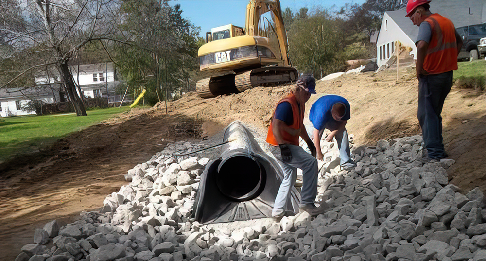 Stormwater infrastructure being installed in Dover