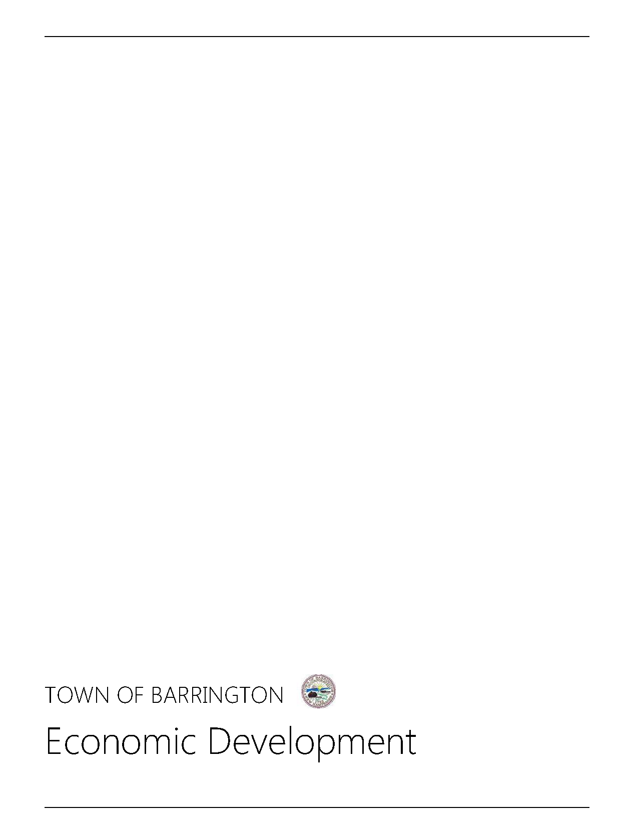 Cover of Barrington's 2018 Economic Development Chapter