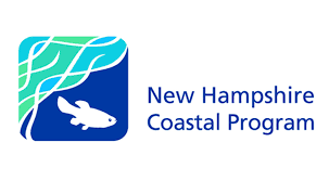Logo for the NH Coastal Program with a fish graphic and waves