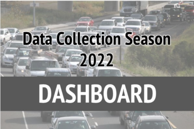 Thumbnail for the Data Collection Season 2022 Dashboard featuring an image of bumper to bumper traffic