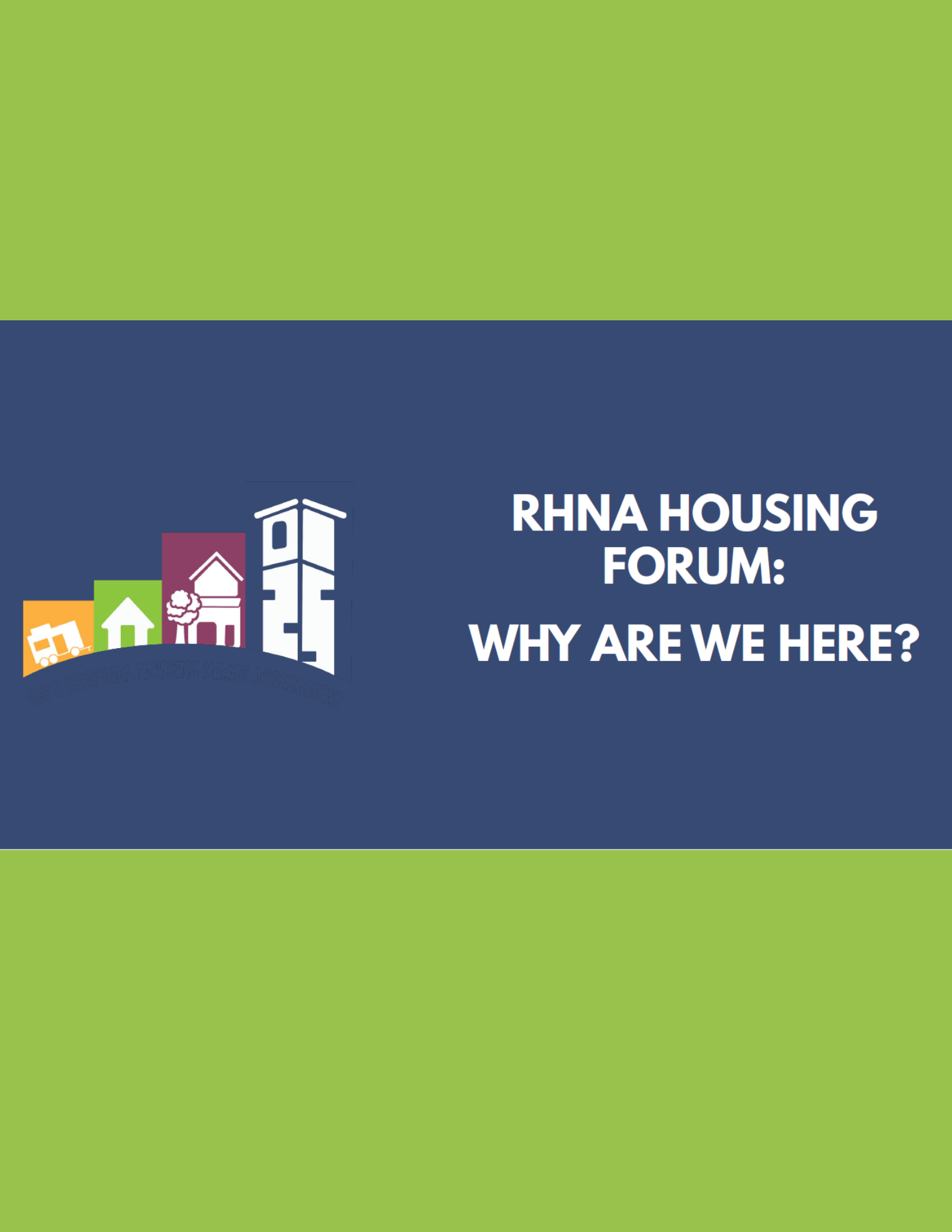 screenshot of the cover slide from SRPC's Housing Forum presentation