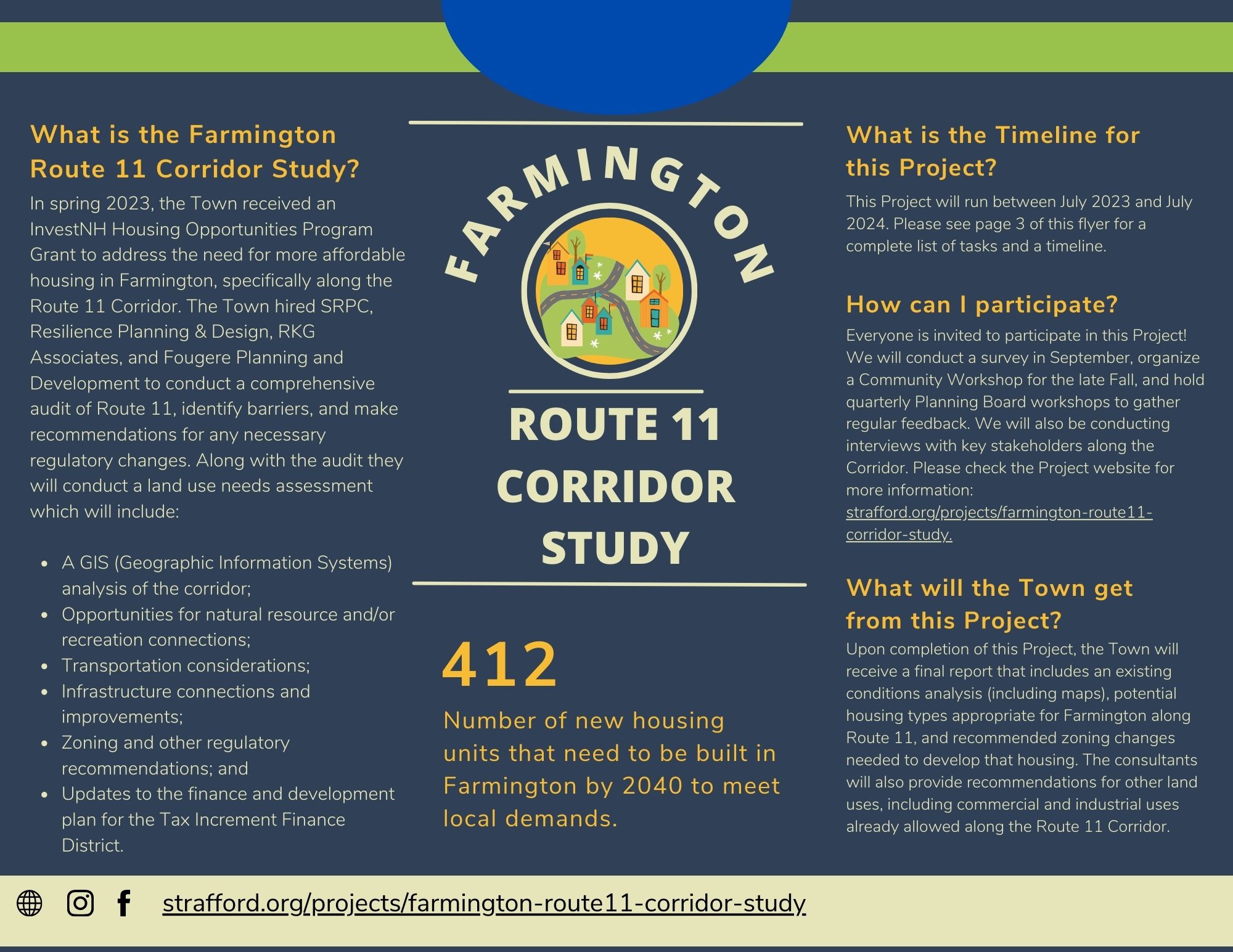 Farmington Route 11 Corridor Study handout image
